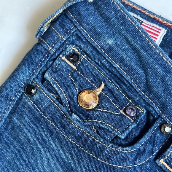 True Religion Boot Cut Jeans with Rhinestone Details - Picture 4 of 10